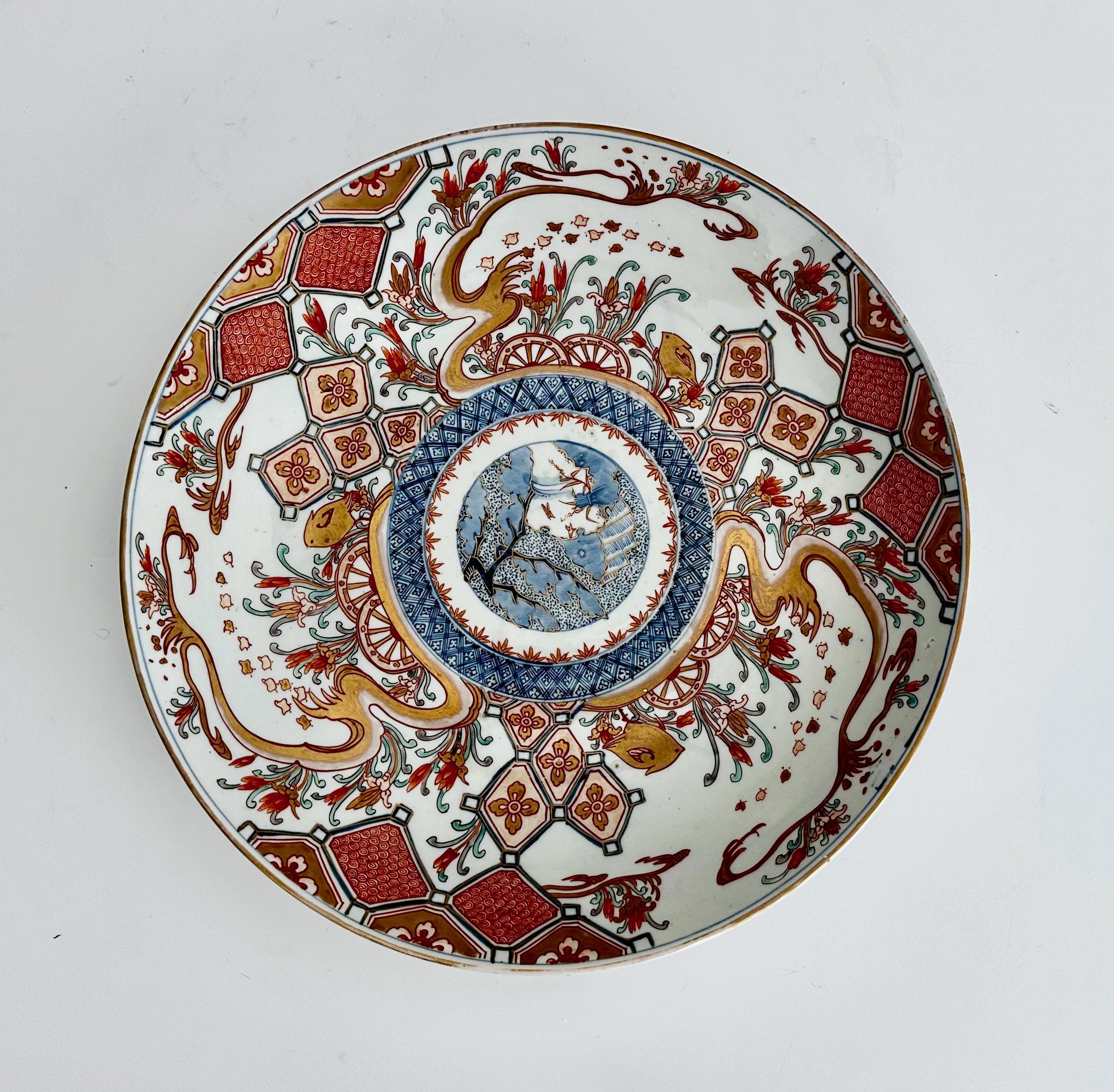 Late 19th Century Large Japanese Imari Porcelain Charger For Sale