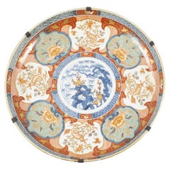 Large Japanese Imari Porcelain Charger from the Meiji Period