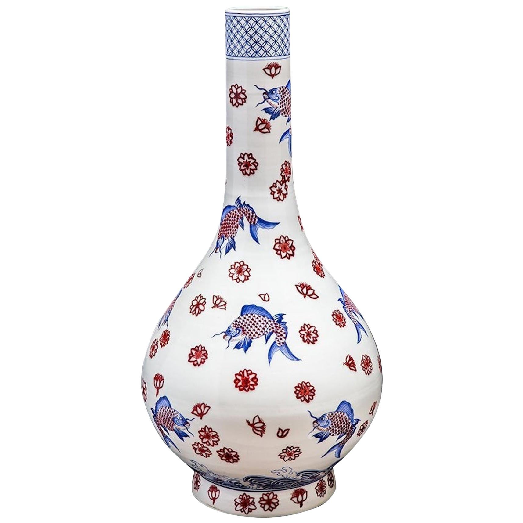 Grand vase japonais Imari en vente