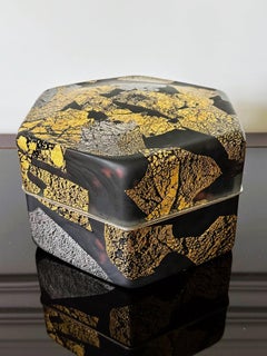 Große japanische Kazaribako-Glasschachtel, antik, Kyohei Fujita