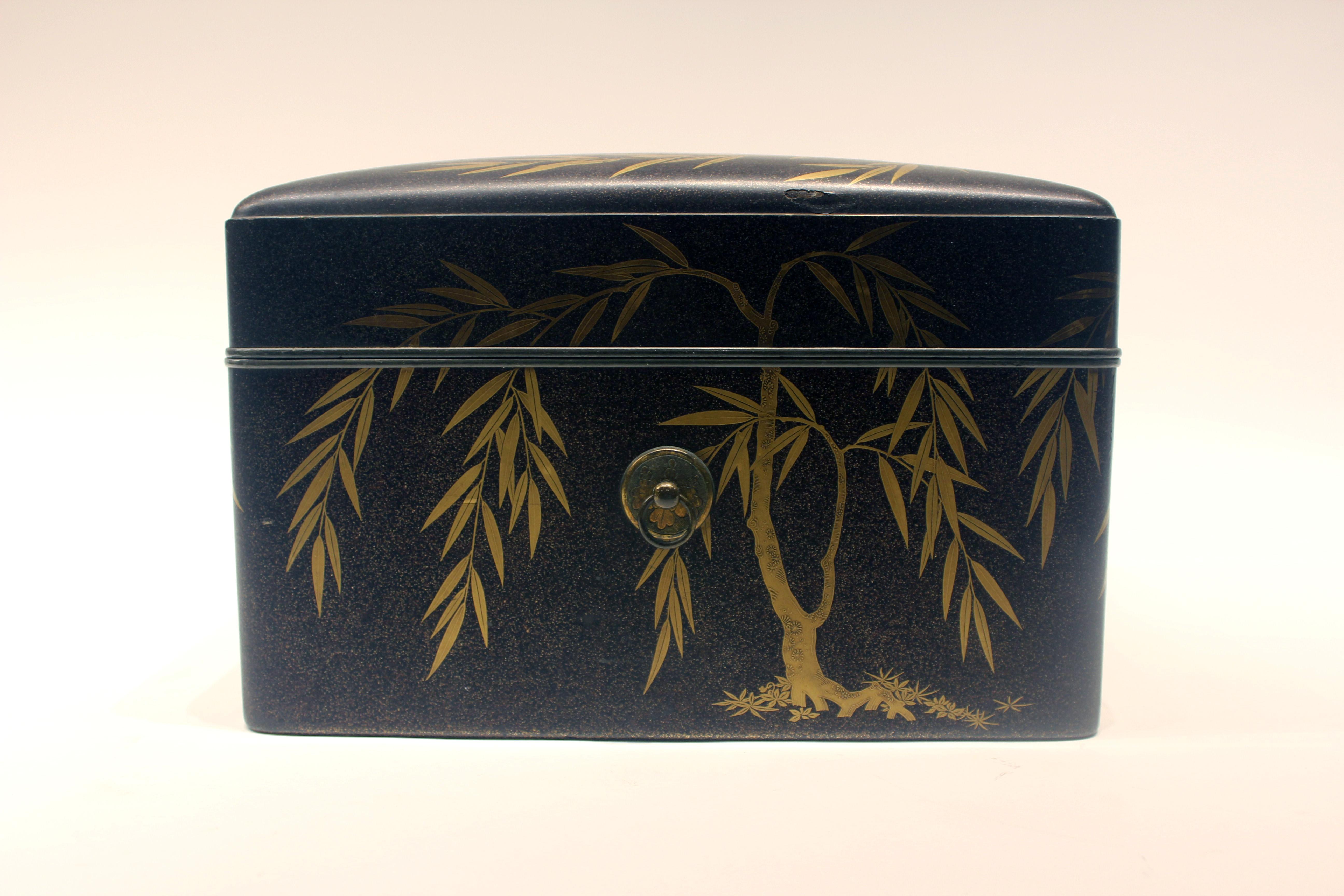 Anglo-Japanese Large Japanese Lacquer Document Box For Sale