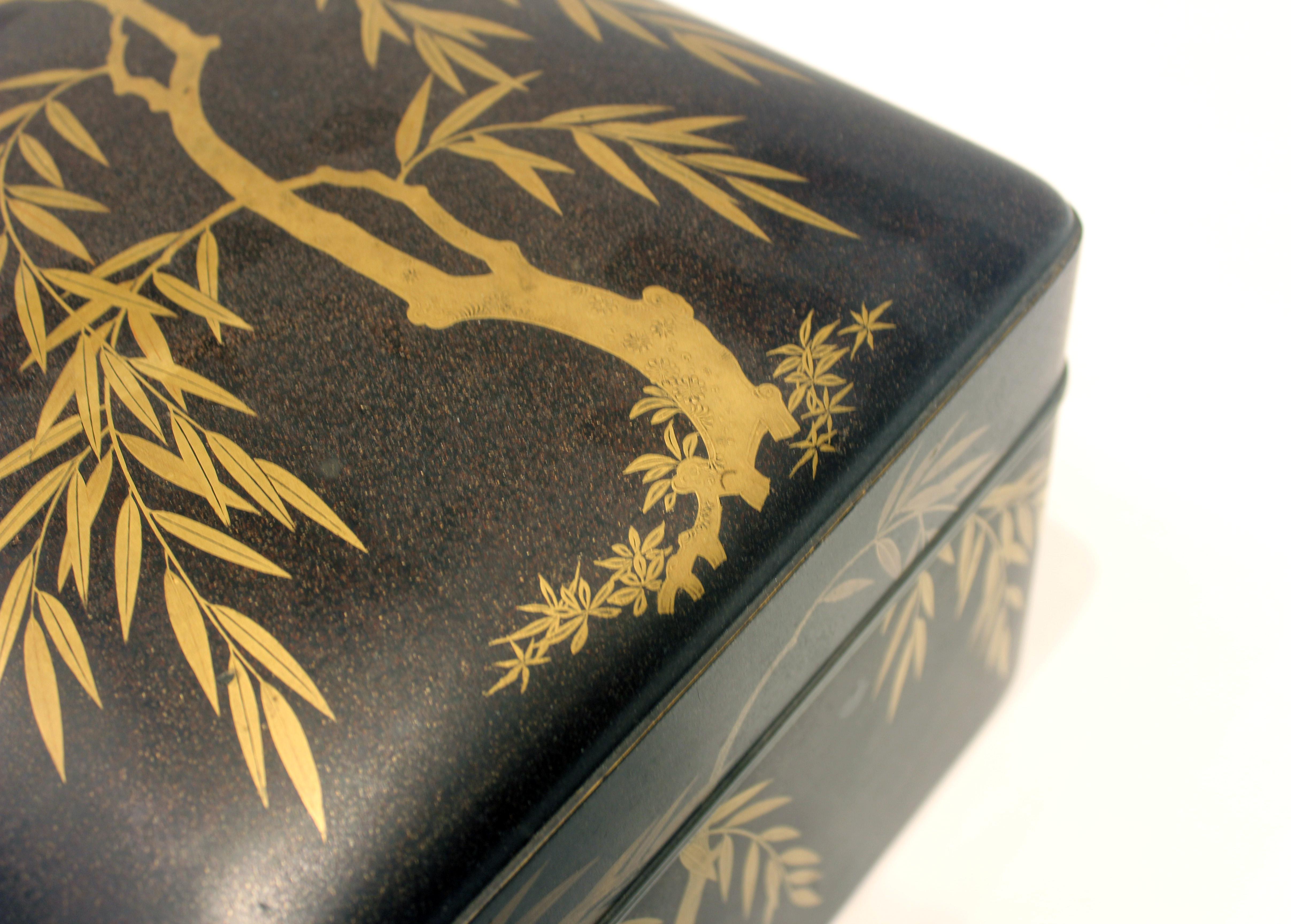 19th Century Large Japanese Lacquer Document Box For Sale