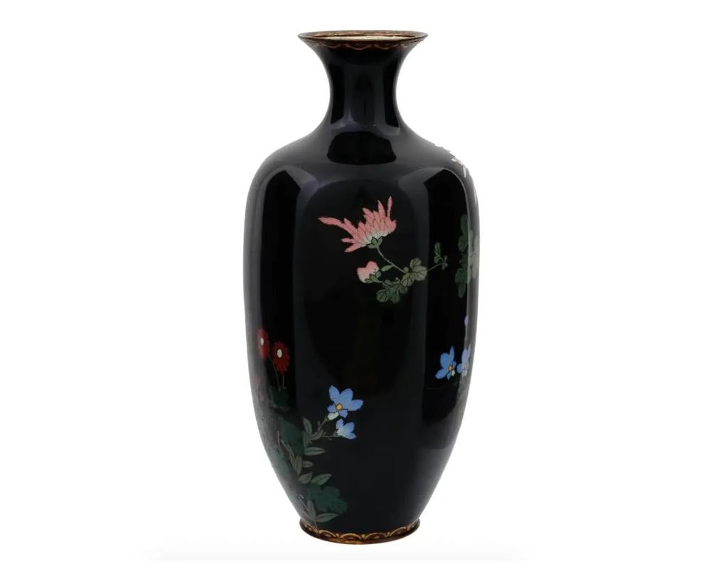 20th Century Large Japanese Meiji Cloisonne Enamel Brass Vase