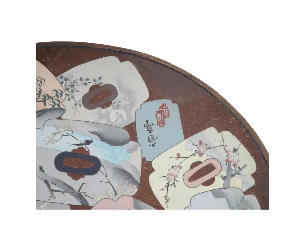 19th Century   Large Japanese Meiji Era Cloisonne Enamel Charger For Sale