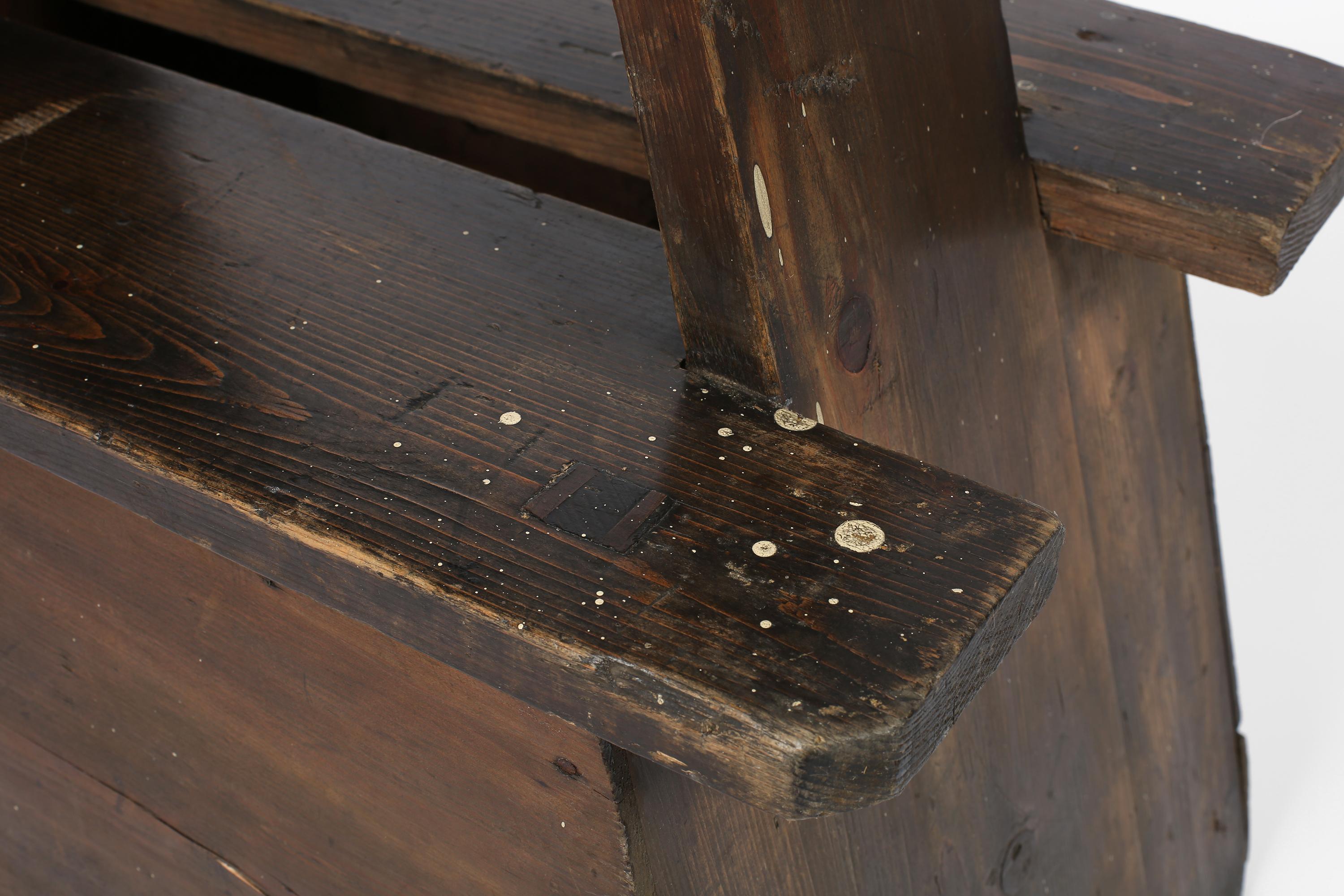 Large Japanese Meiji Era Street Vendor Stool #1 For Sale 6