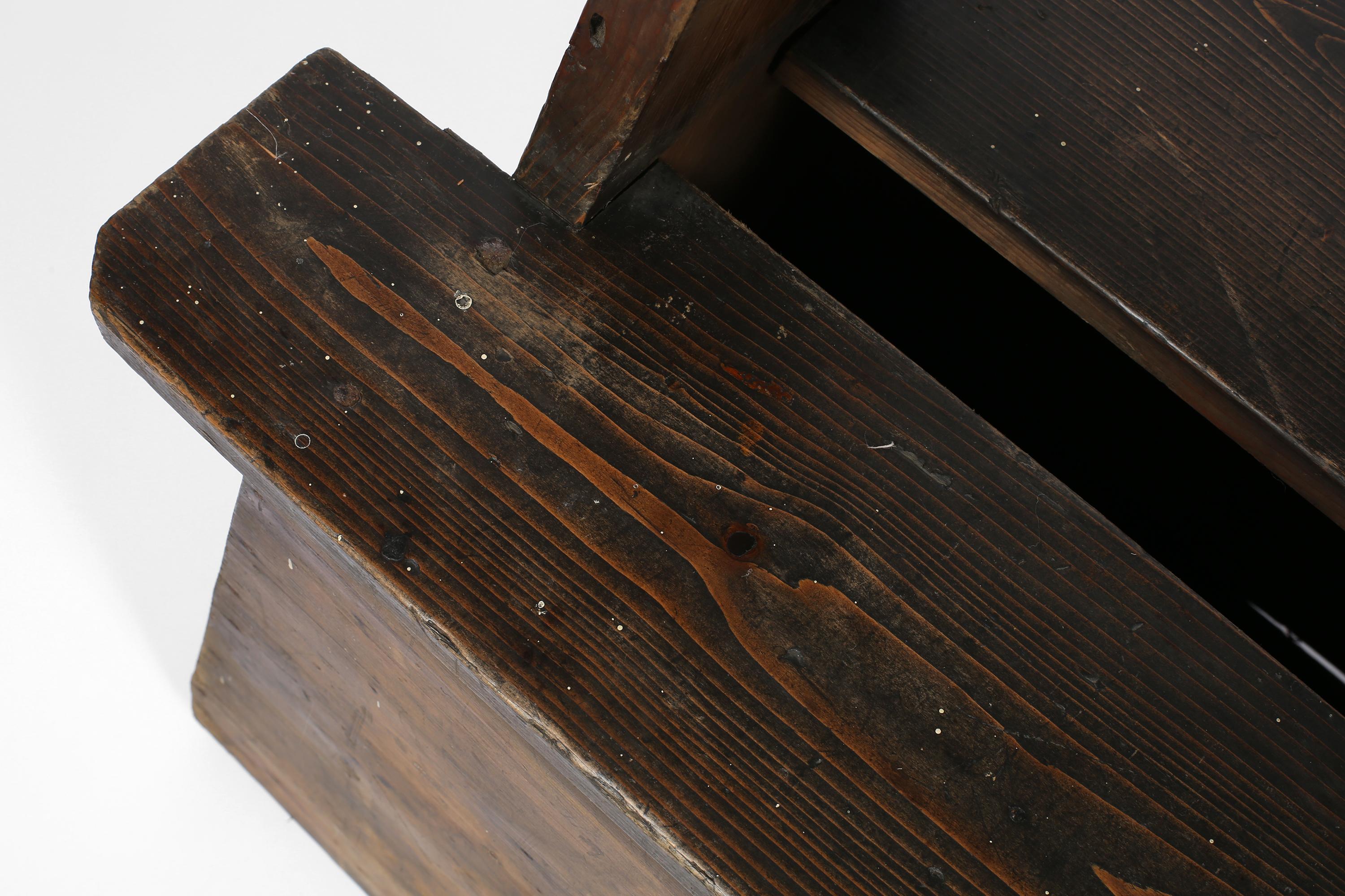 Large Japanese Meiji Era Street Vendor Stool #1 For Sale 3