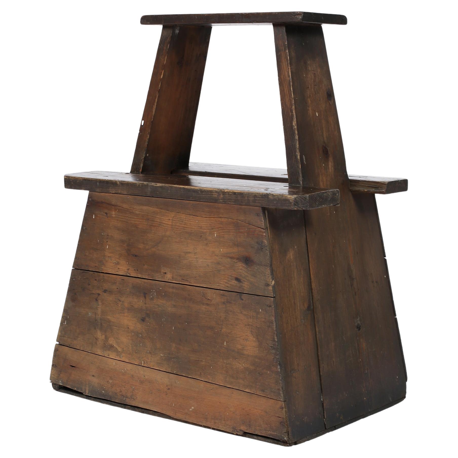 Großer japanischer Street Vendor-Hocker aus der Meiji-Ära #1