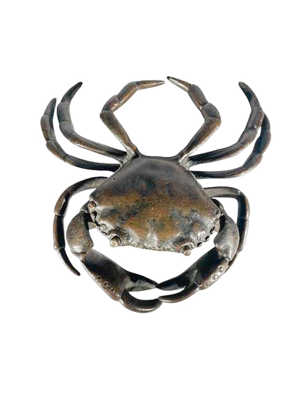 Large Japanese Meiji Period Bronze Crab (A) Okimono For Sale 3