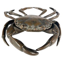 Large Japanese Meiji Period Bronze Crab (A) Okimono