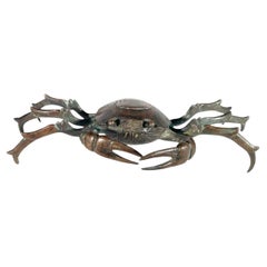 Large Japanese Meiji Period Bronze Crab (B) Okimono