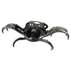 Large Japanese Meiji Period Bronze Crab (C) Okimono