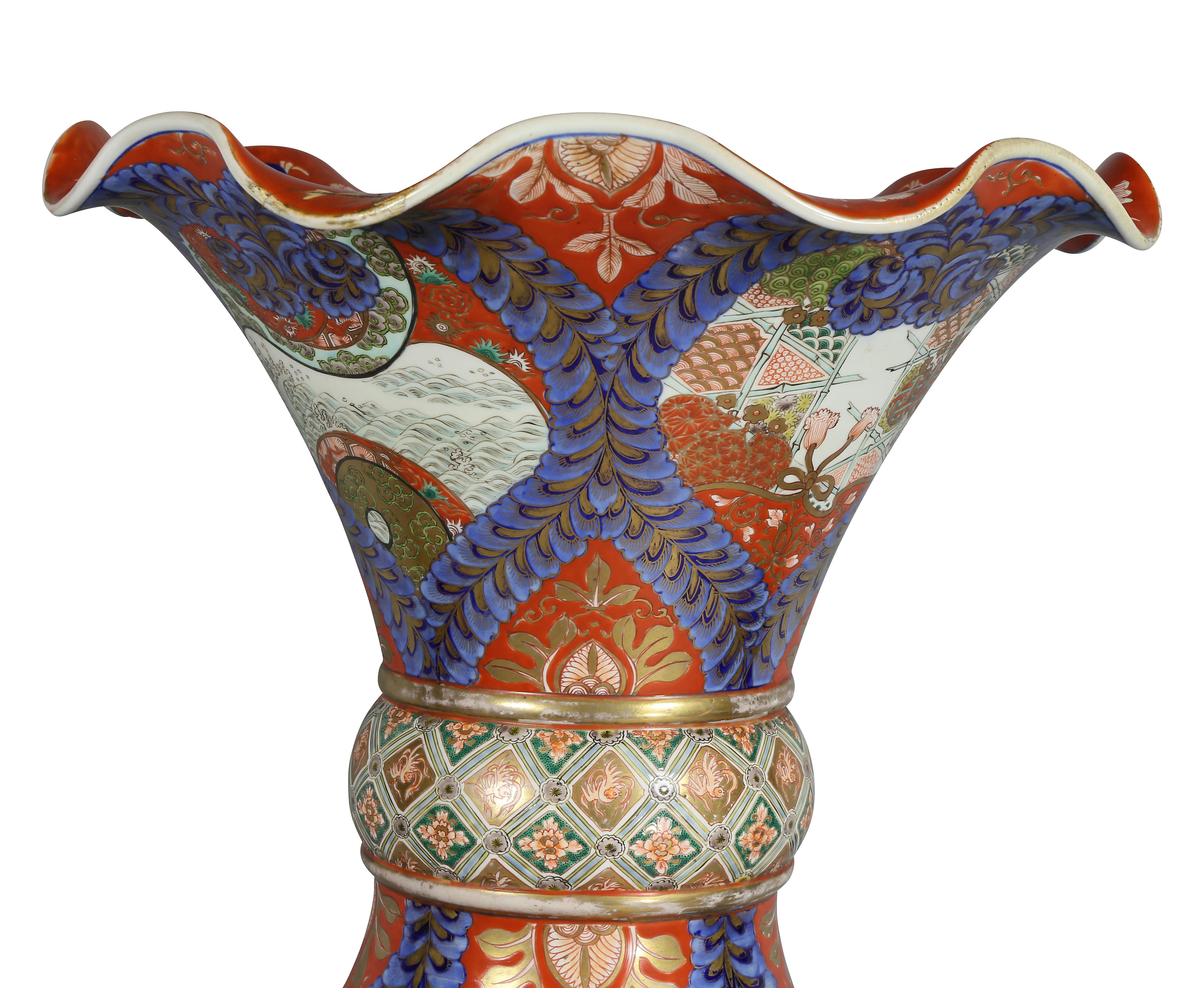 19th Century Large Japanese Porcelain Palace Vase