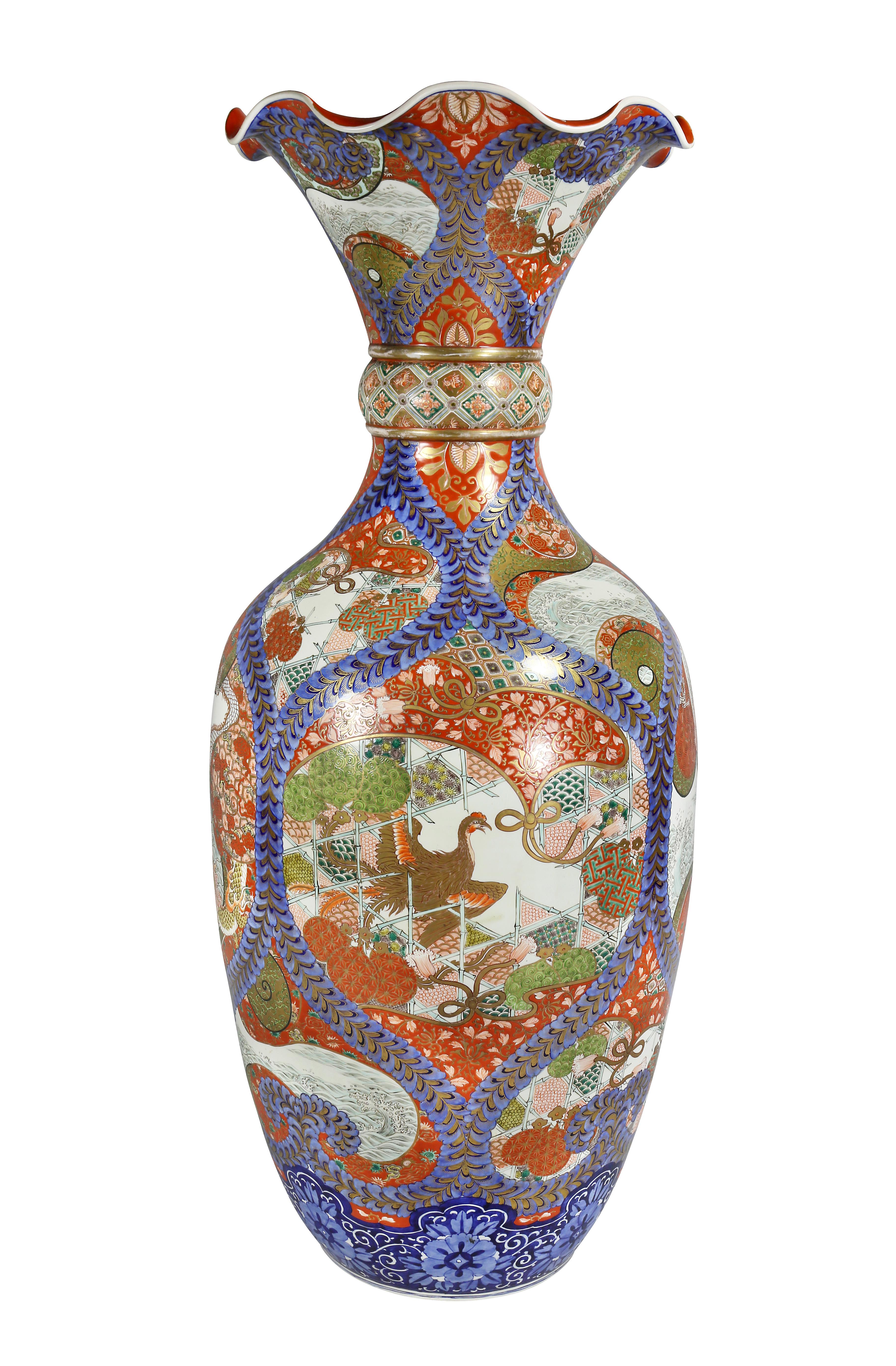 Large Japanese Porcelain Palace Vase 5