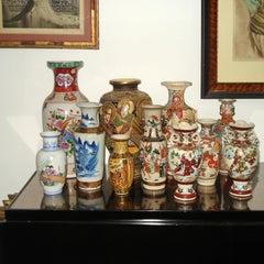 Large Japanese Porcelain Vase, Decor of Flowers and Birds, Circa 1940s