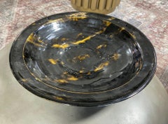 Large Japanese Pottery Charger in the Manner of Shoji Hamada and Toshiko Takaezu