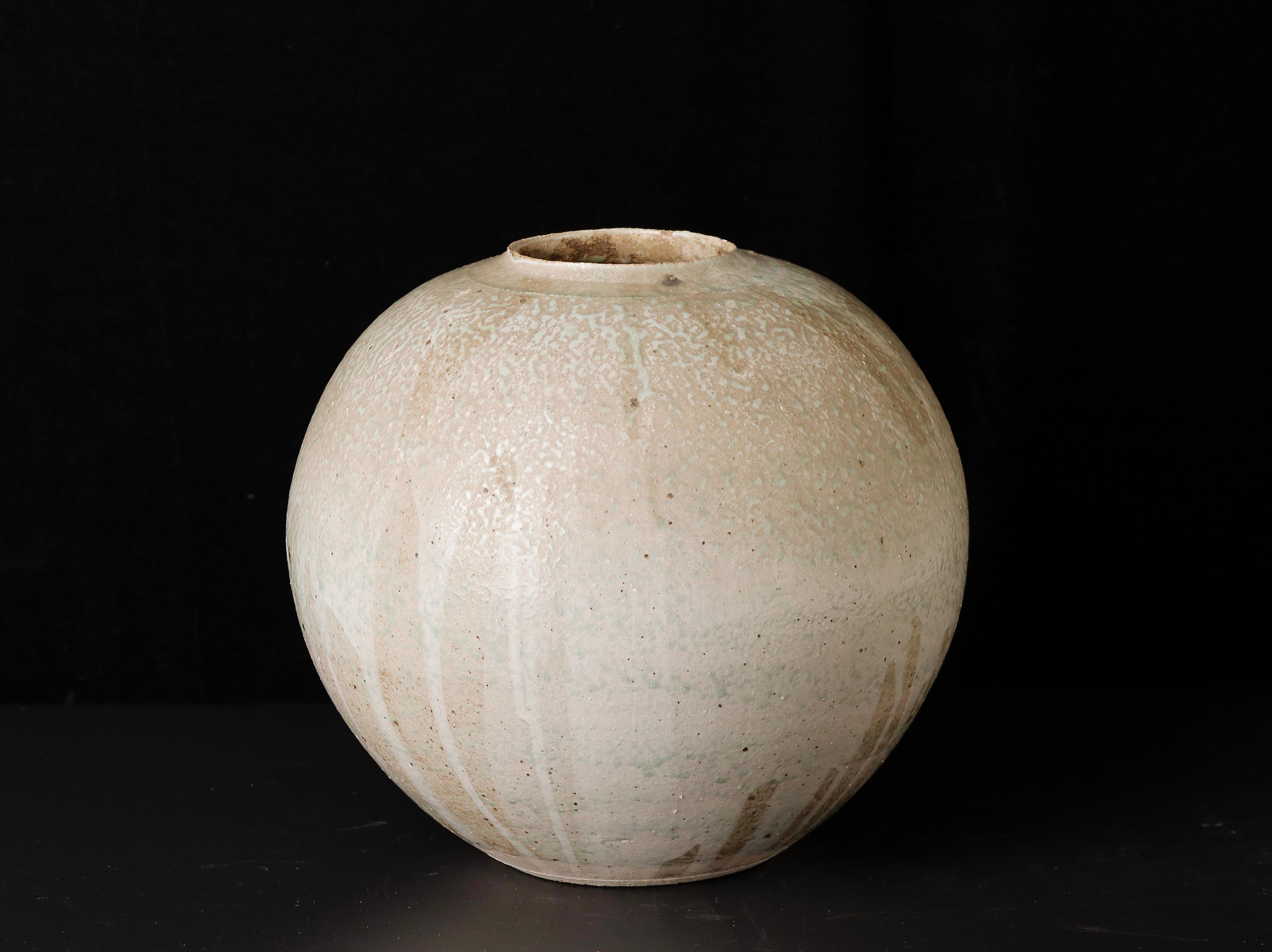 Ceramic Large Japanese Signed Vase For Sale