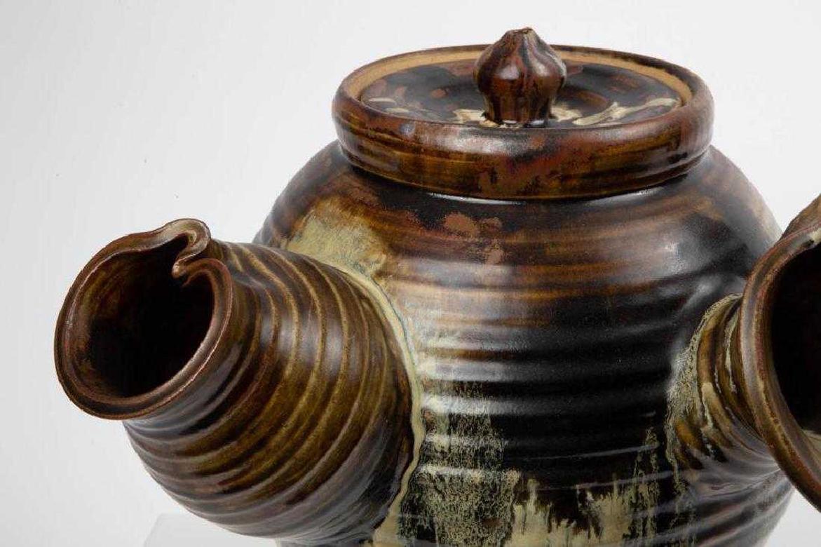 Large Japanese Tea Pot Yokode Kyusu Sculptural Pottery In Good Condition In Atlanta, GA