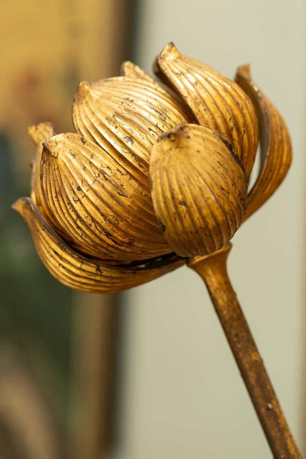 Hand-Carved Large Japanese Temple Flowers