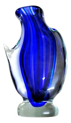 Large Jar Murano Glass Vase Design Flavio Poli, 1960s