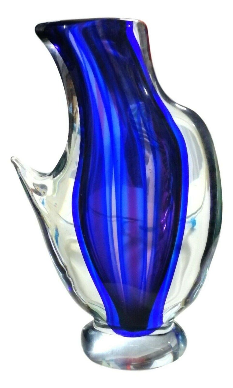 Large Jar Murano Glass Vase Design Flavio Poli, 1960s For Sale at