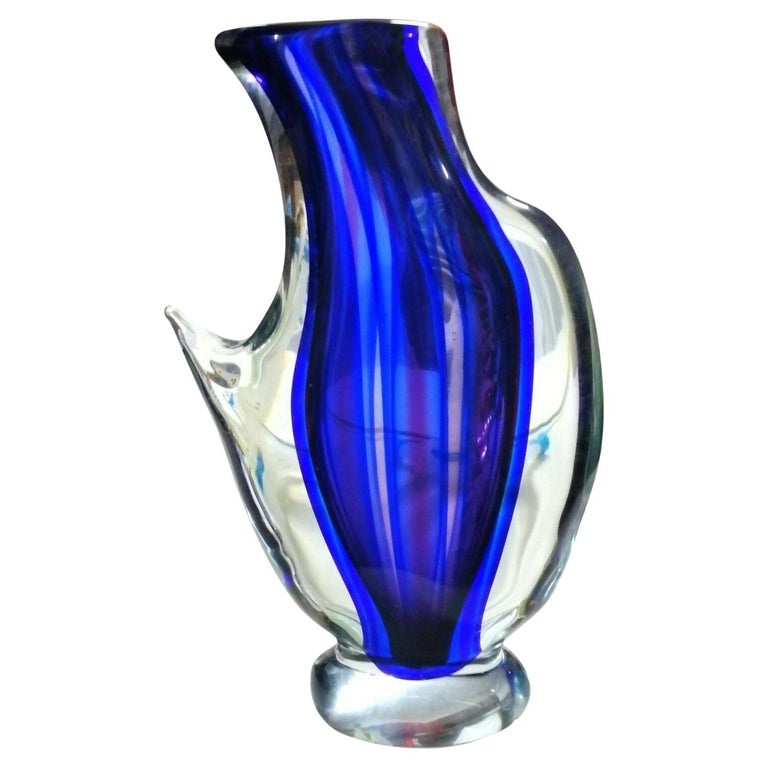 Large Jar Murano Glass Vase Design Flavio Poli, 1960s For Sale at 1stDibs