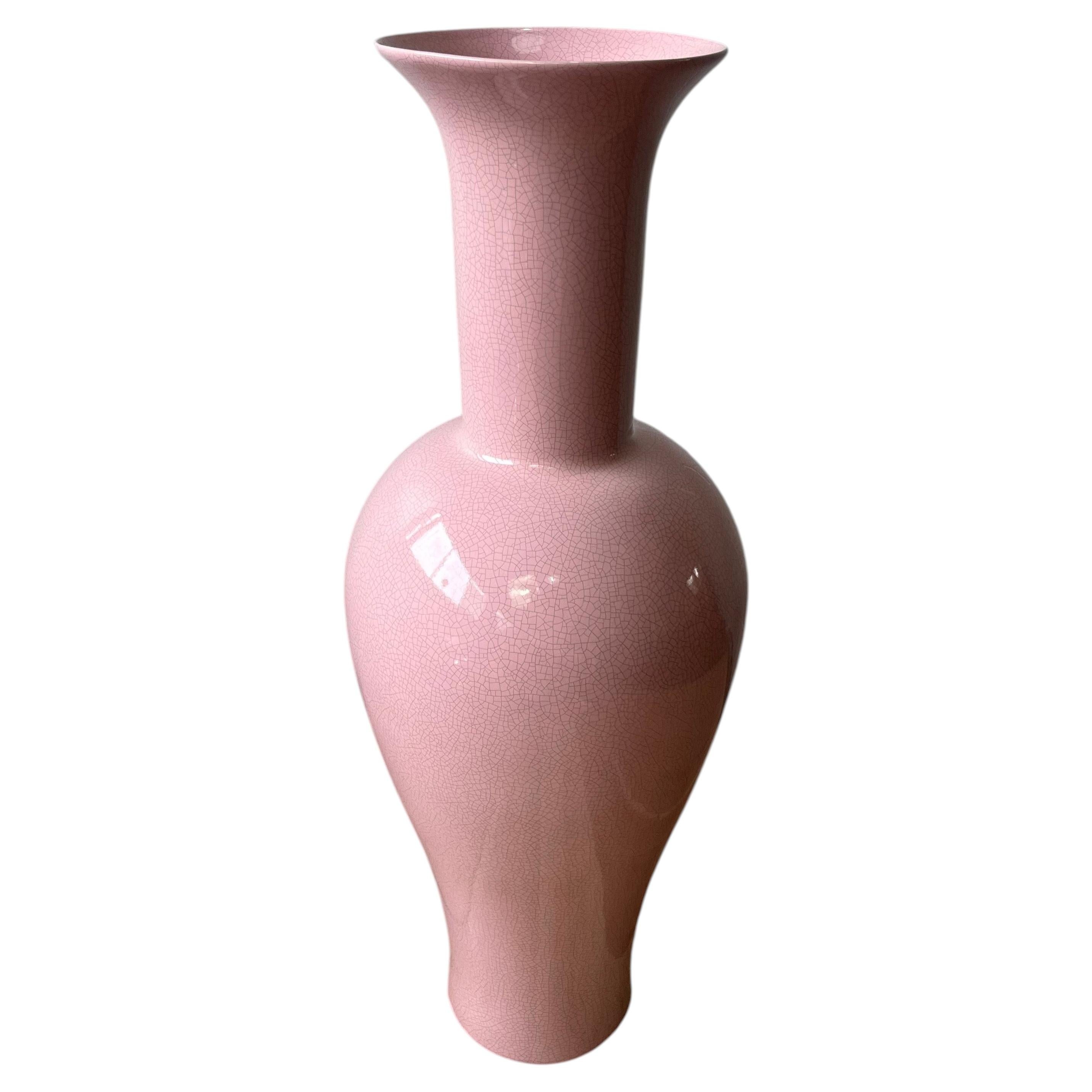 Vase de sol « Jaru Crackle Glaze », en céramique, style postmoderne, États-Unis, années 1980 en vente