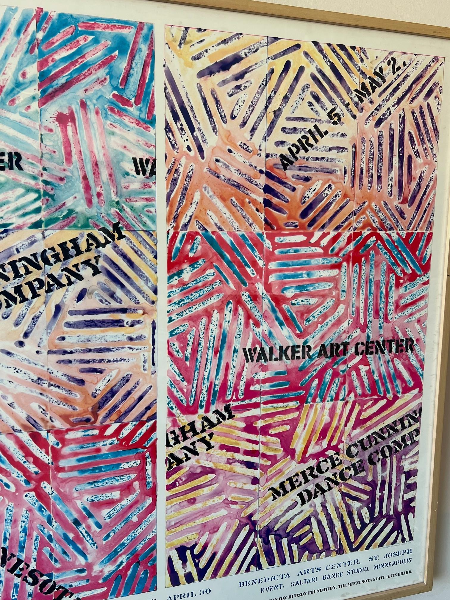 Cartel grande litografía offset original de Jasper Johns 1981 Papel en venta