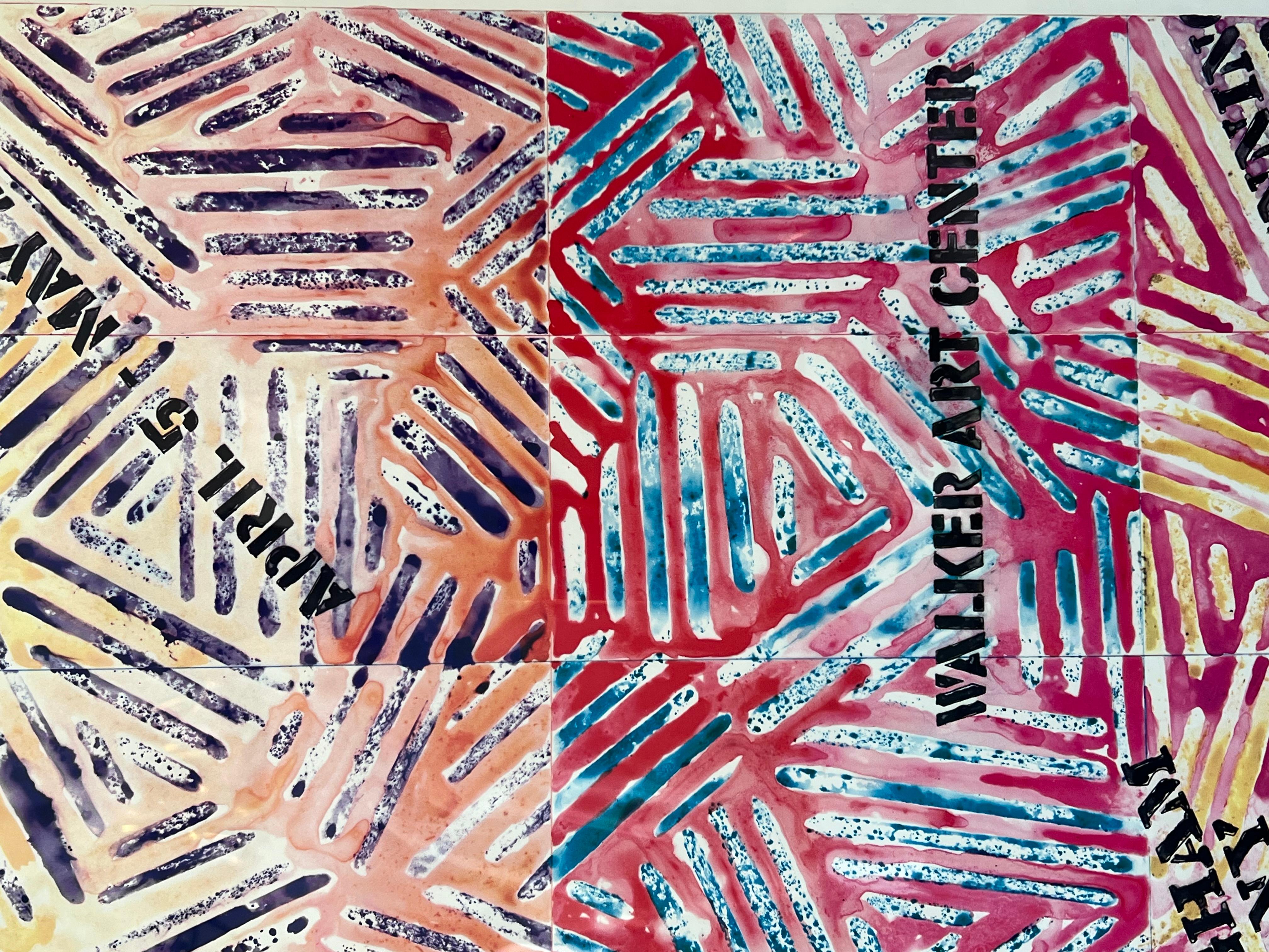 Cartel grande litografía offset original de Jasper Johns 1981 Moderno en venta
