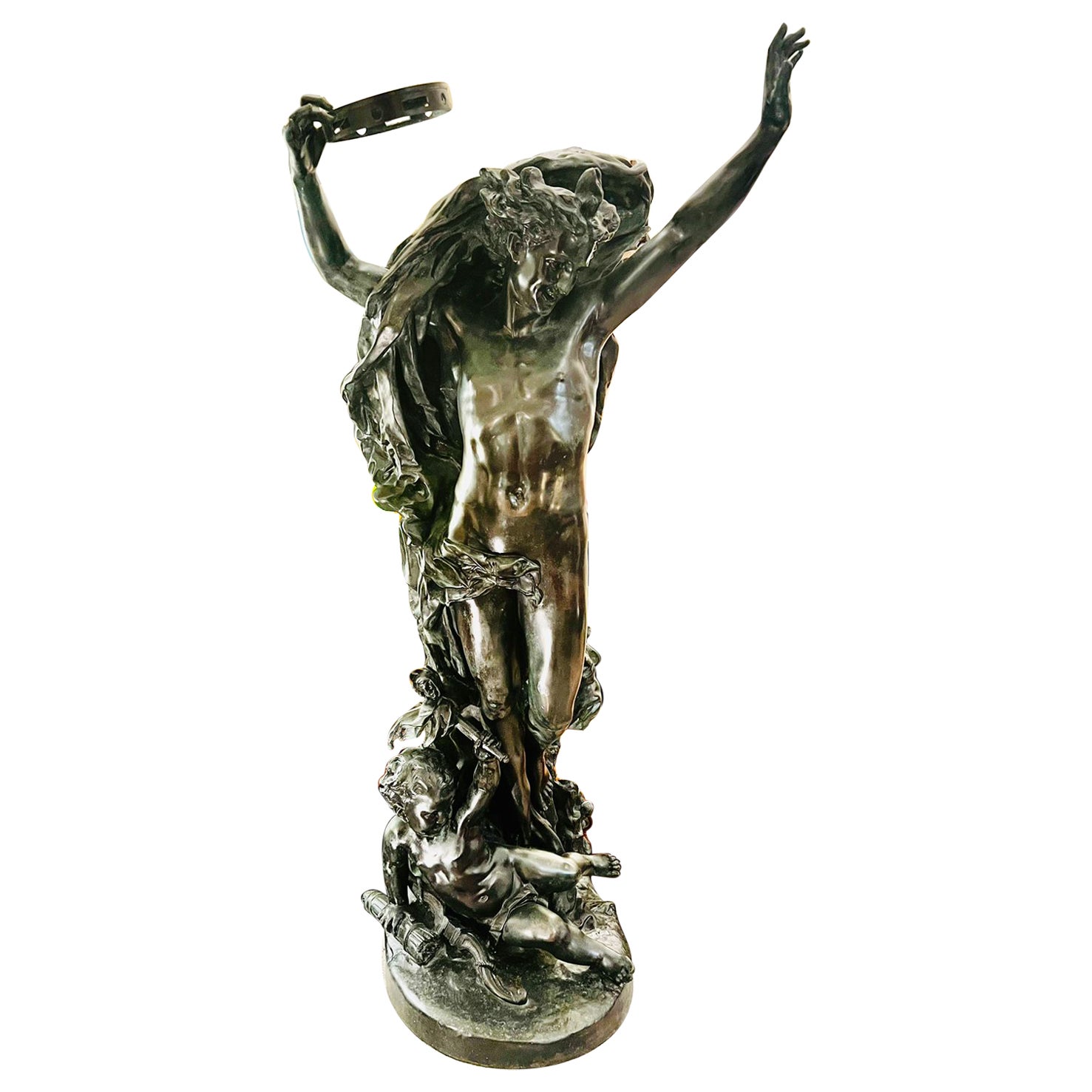 Large Jean-Baptiste Carpeaux 1872 bronze "Le genie de la Danse" france.