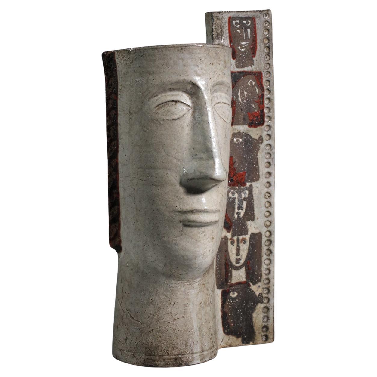 Grand vase anthropomorphe en céramique de Jean Derval Vallauris - I450 en vente