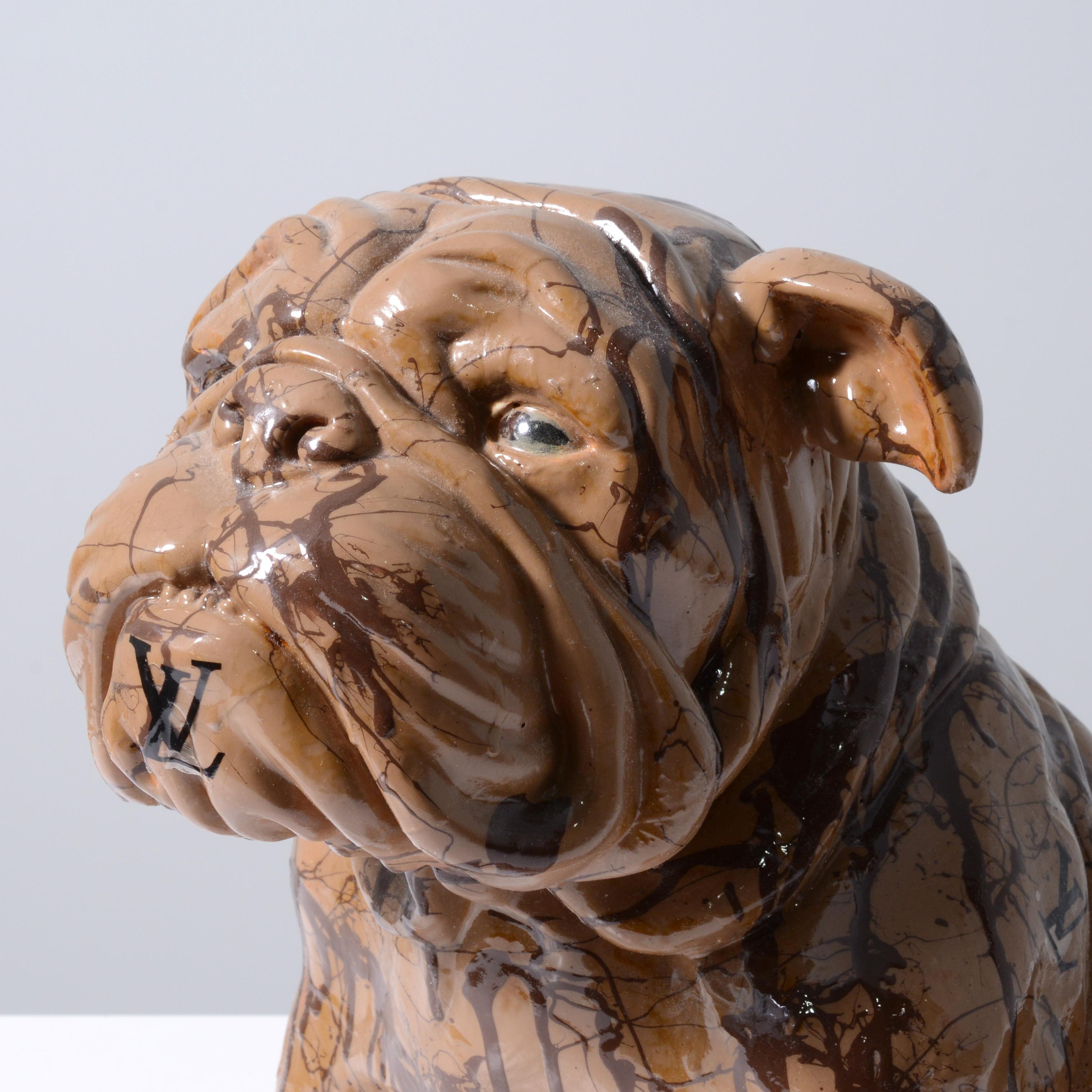 American Large Jeff Diamond Louis Vuitton Couture Bulldog For Sale