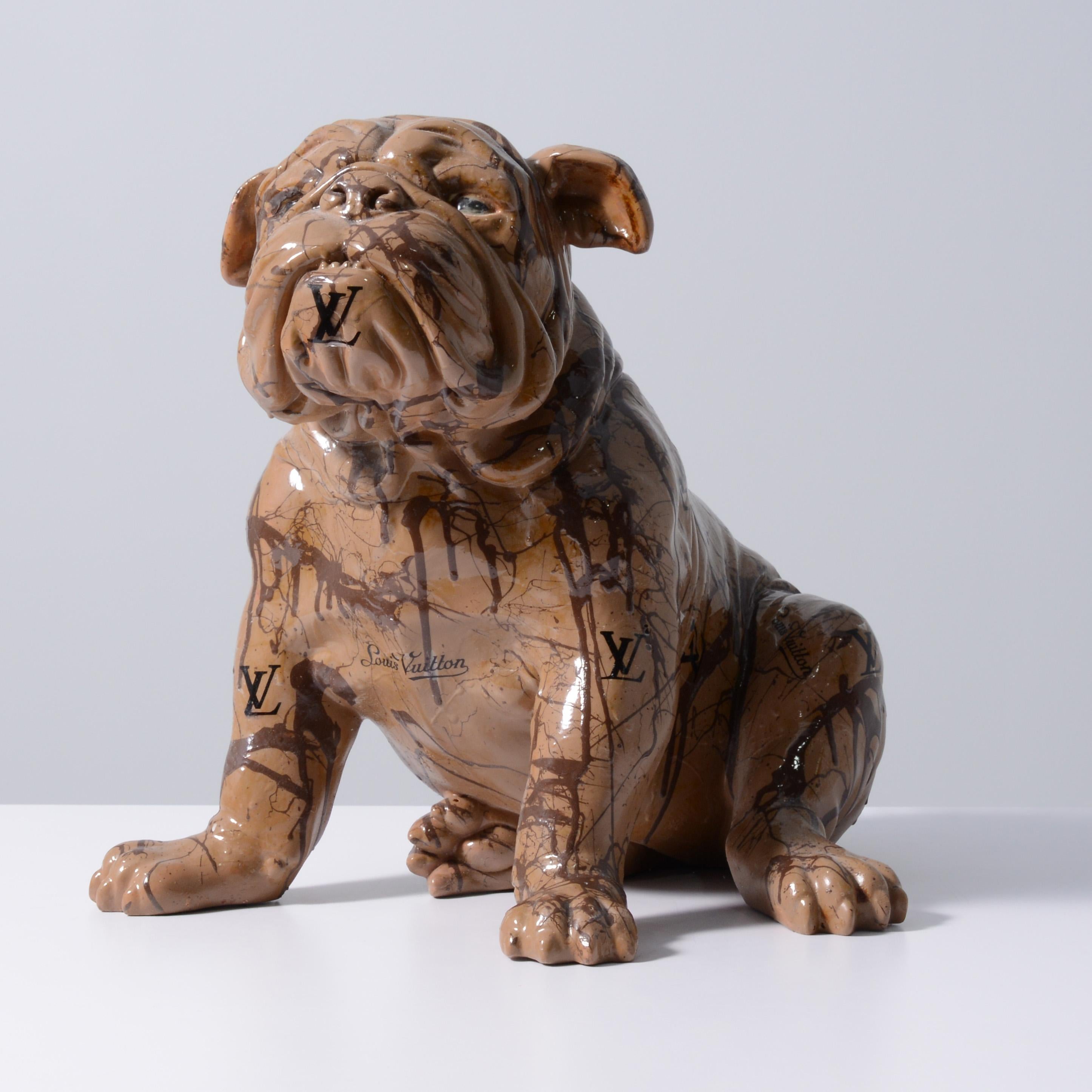 Large Jeff Diamond Louis Vuitton Couture Bulldog In Good Condition For Sale In Lake Worth Beach, FL