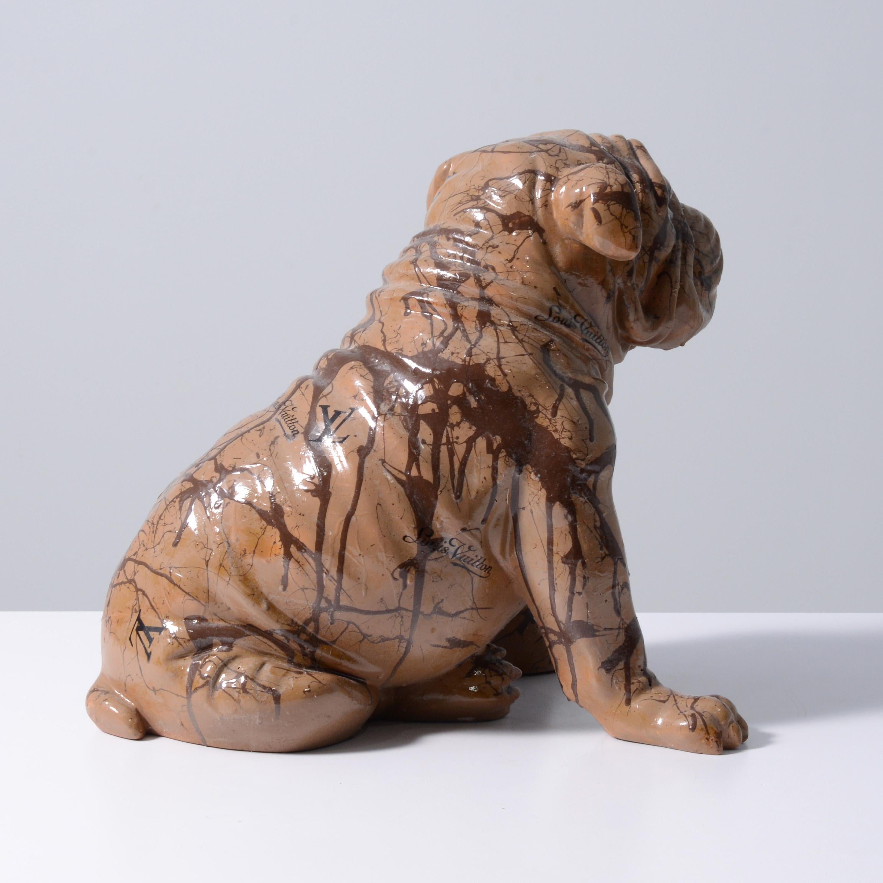 Large Jeff Diamond Louis Vuitton Couture Bulldog For Sale 1