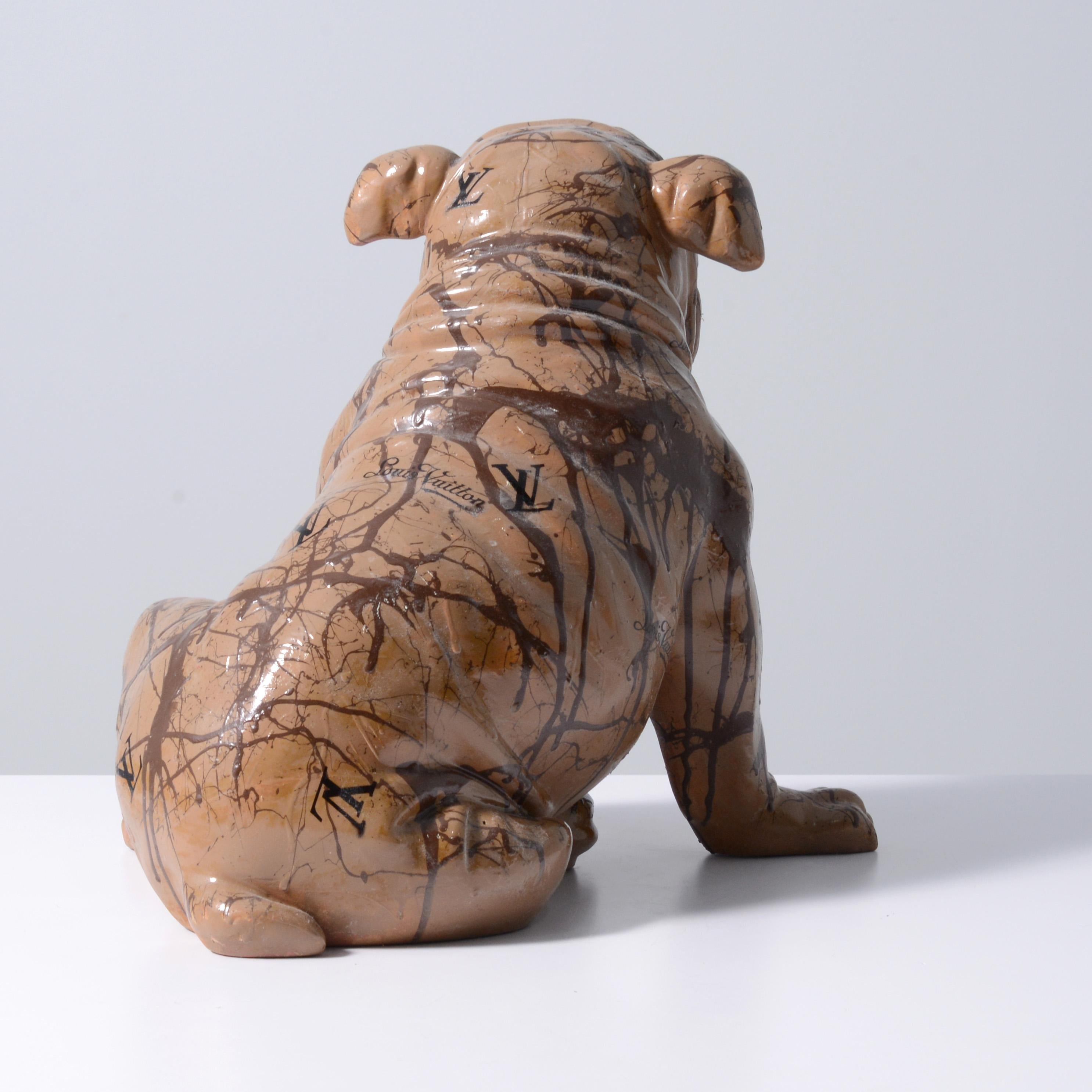 Large Jeff Diamond Louis Vuitton Couture Bulldog For Sale 2