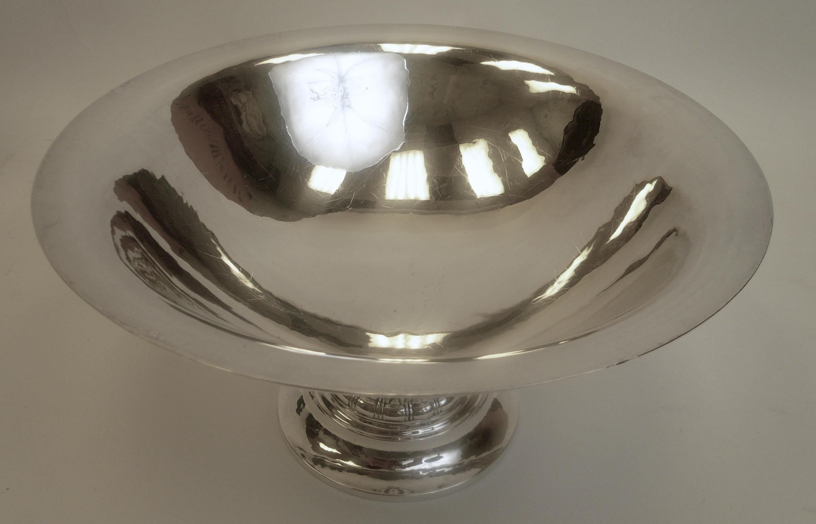 Hand-Crafted Large Jensen Style Gorham Sterling Silver Footed Centrepiece Bowl
