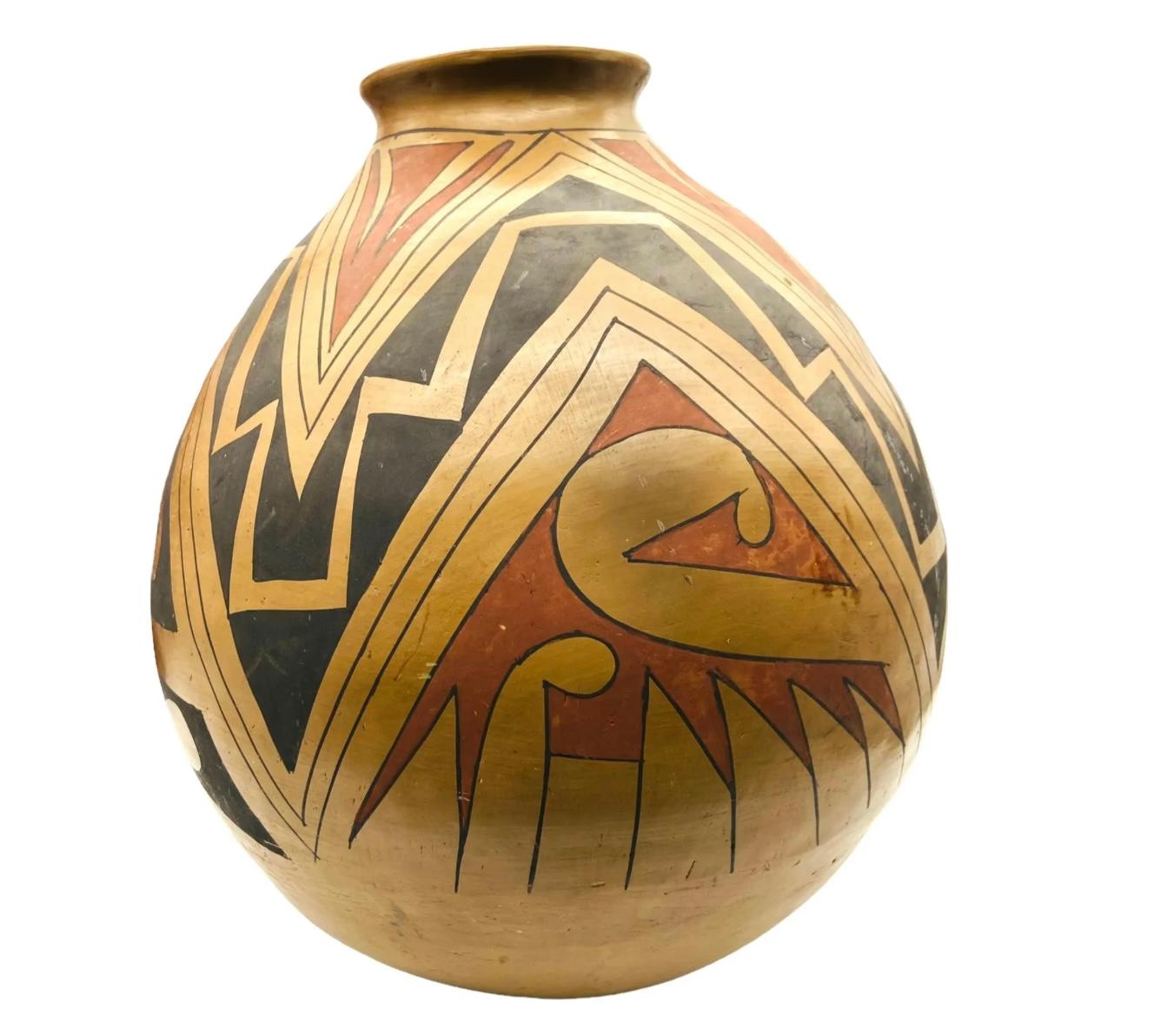 American Large Jerónimo Villalpando Acoma Pottery Vase