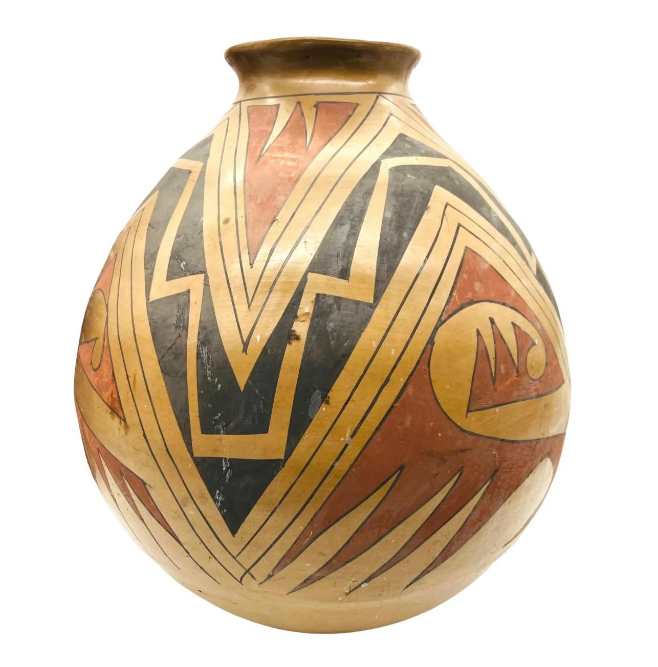 Large Jerónimo Villalpando Acoma Pottery Vase In Good Condition In Bradenton, FL