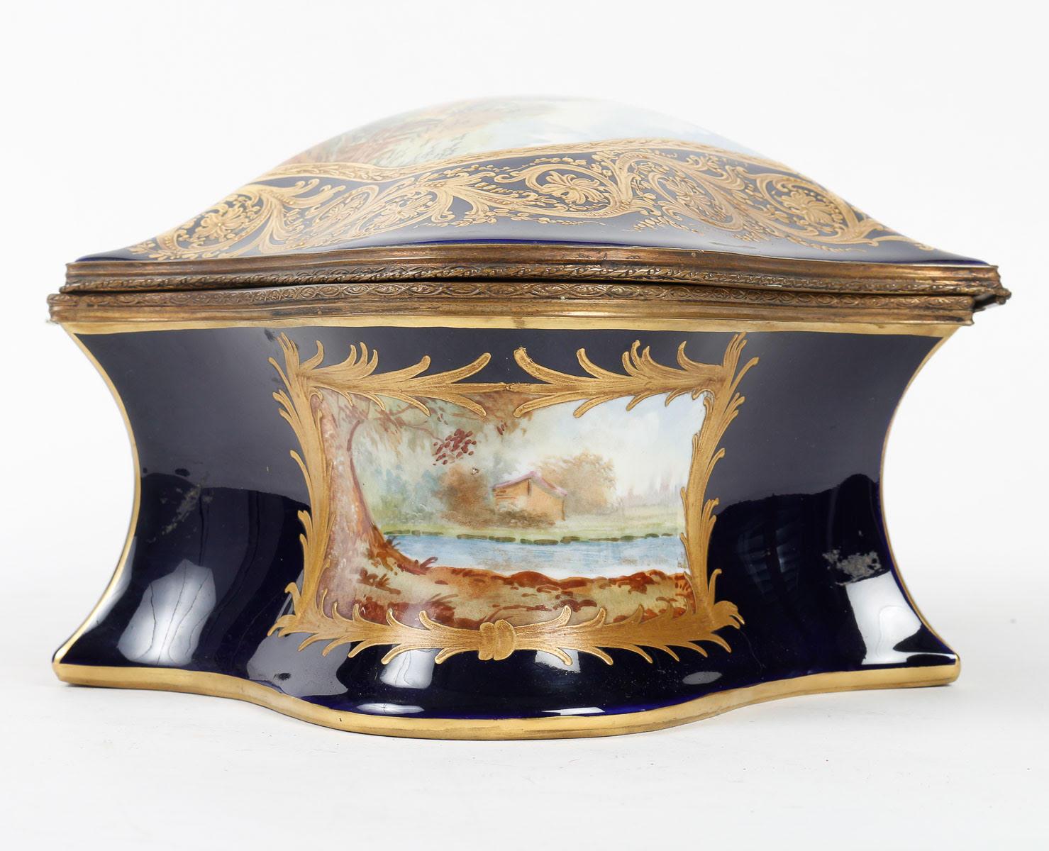 Large Jewellery Box in the Taste of Sèvres, 19th Century. 1