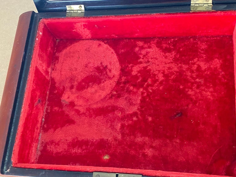 Boîte à bijoux miroir vintage Argenté Verre