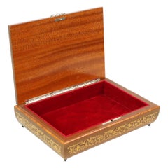 Grande boîte à bijoux incrustée Sorrento Italie 30 cm