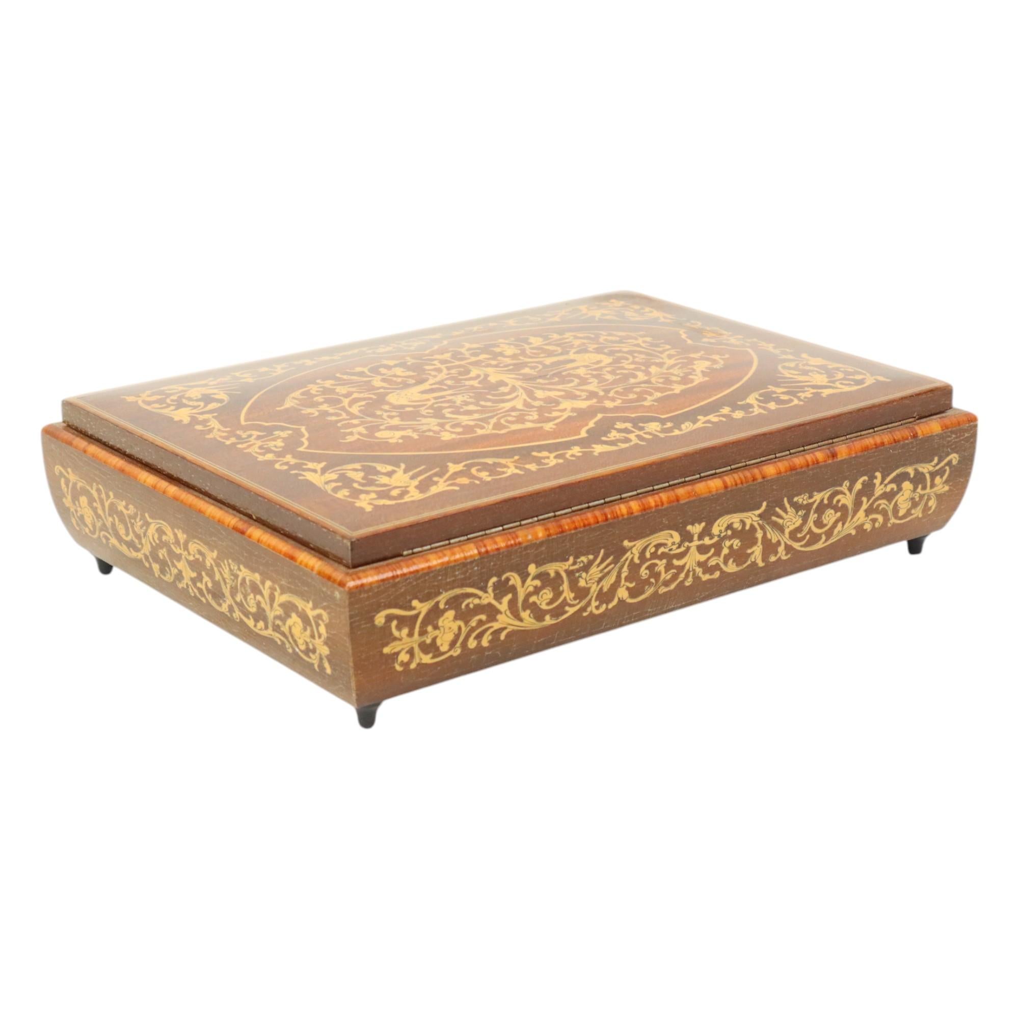 Joyero Grande Joyas Incrustaciones Sorrento Italia 30cm Terciopelo en venta