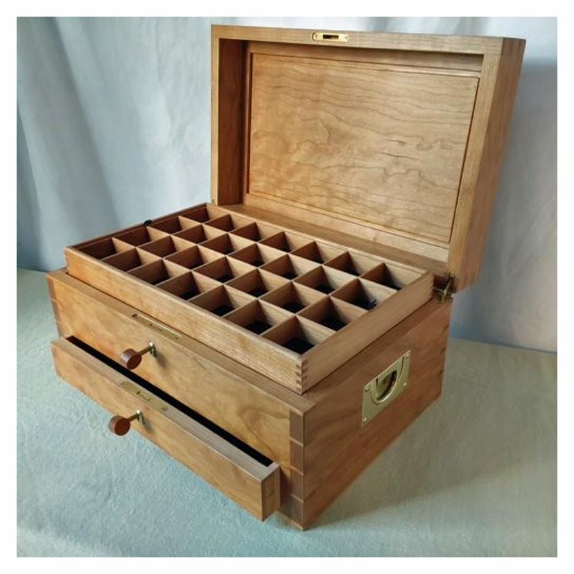 Large Jewelry Box With Drawer In Excellent Condition For Sale In Gray, ME