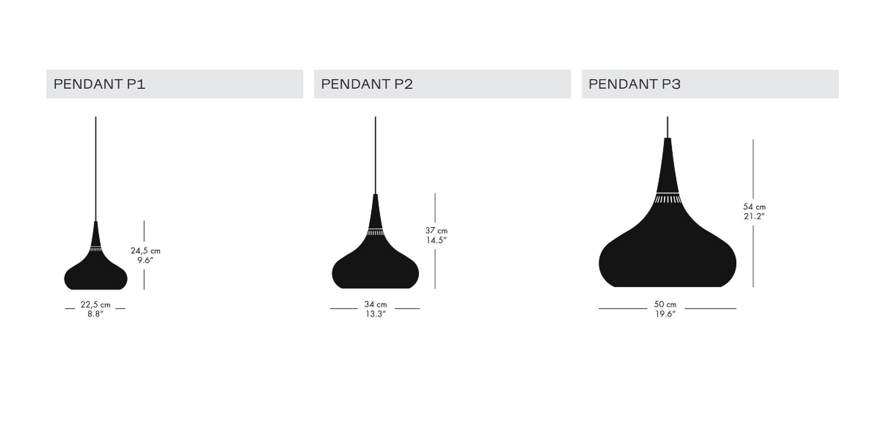 Large Jo Hammerborg 'Orient' Pendant Lamp for Fritz Hansen in Aluminum and Oak For Sale 1