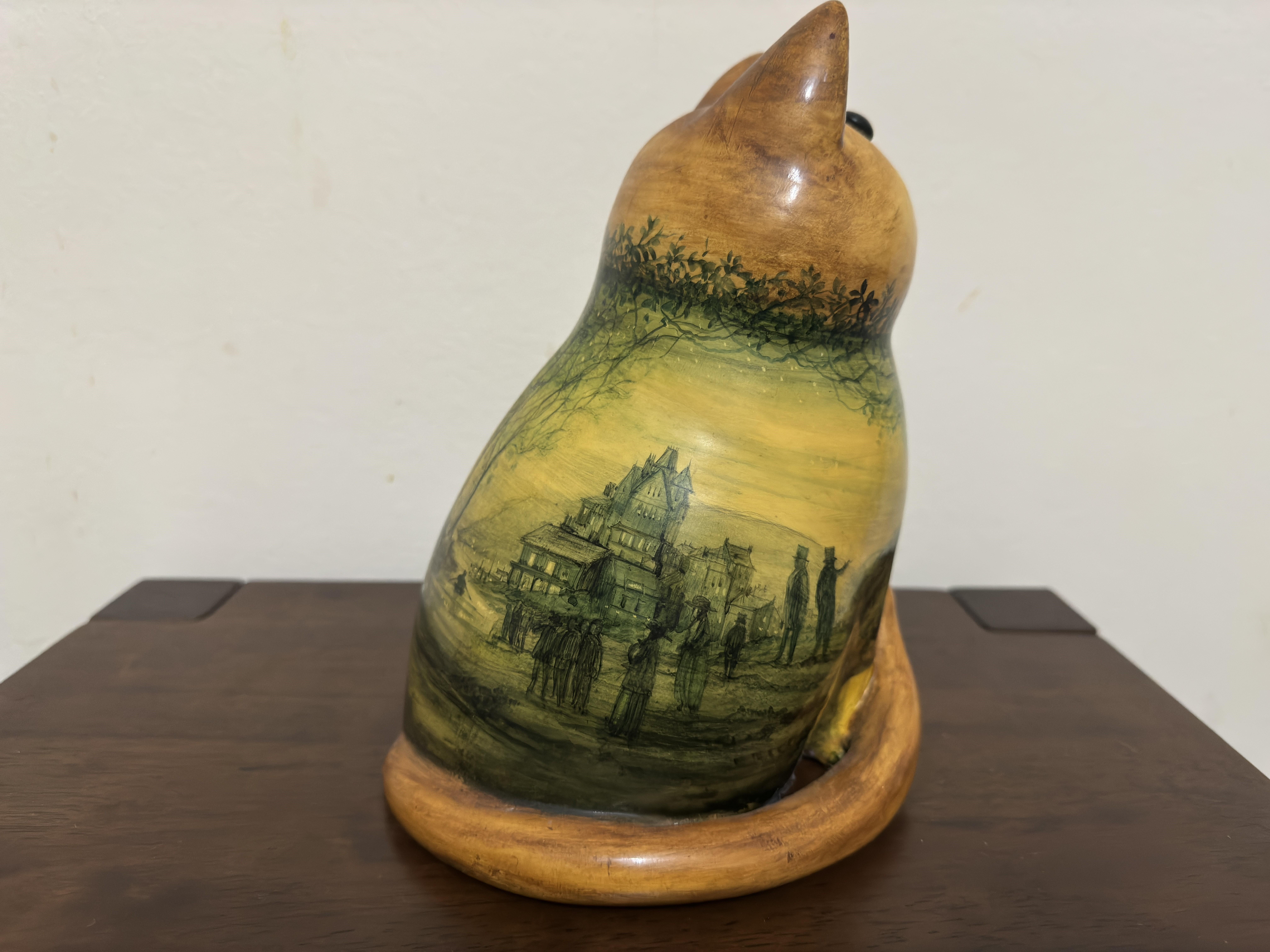 Gato grande de papel maché Joan y David De Bethel  1977 Inglés en venta