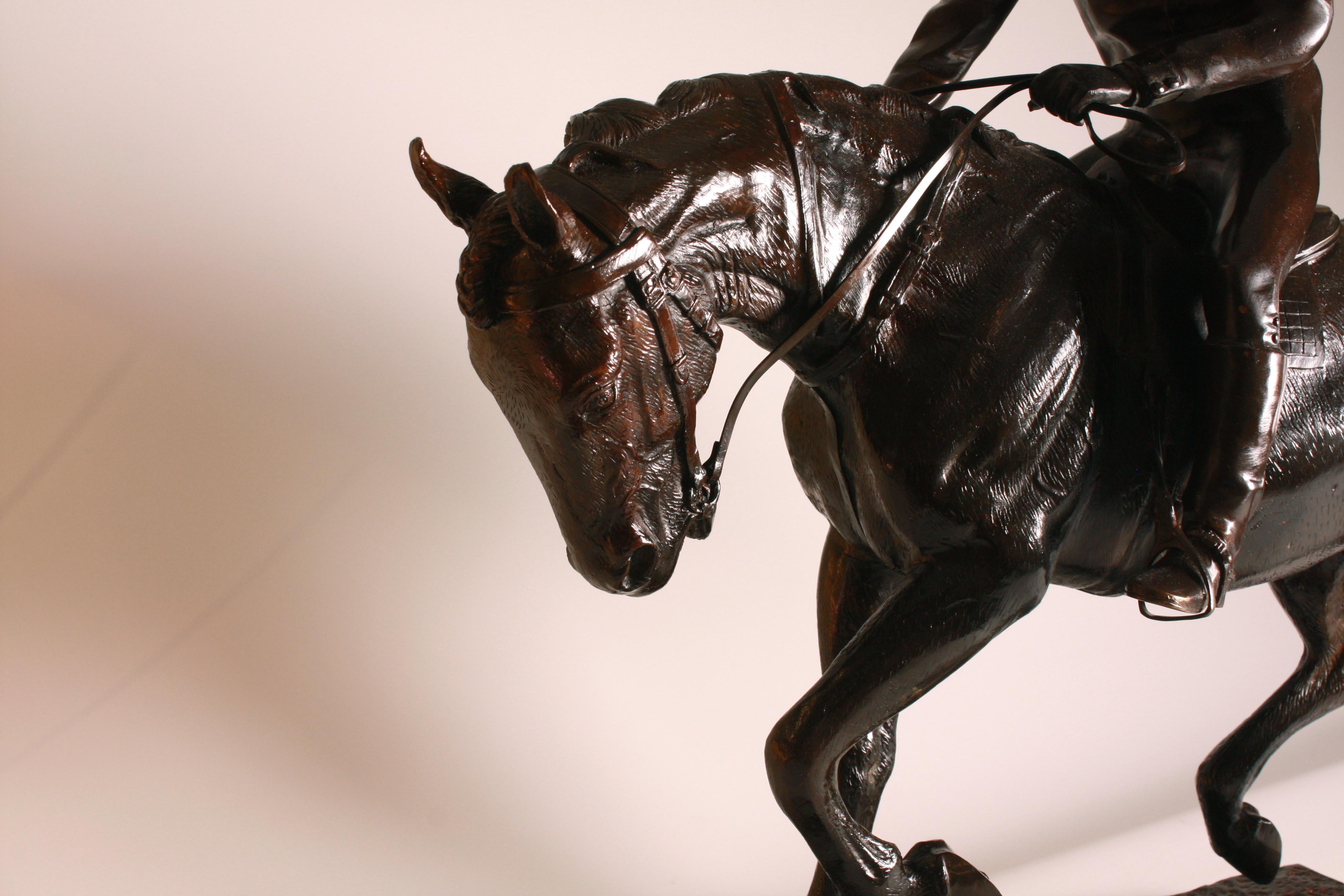 china bronze jockey horse