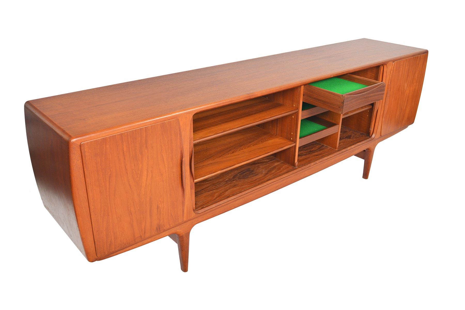 Scandinavian Modern Large Johannes Andersen Tambour Credenza in Teak