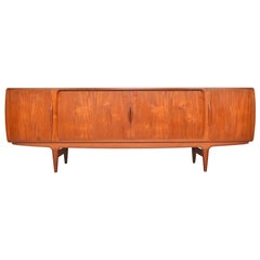 Large Johannes Andersen Tambour Credenza in Teak