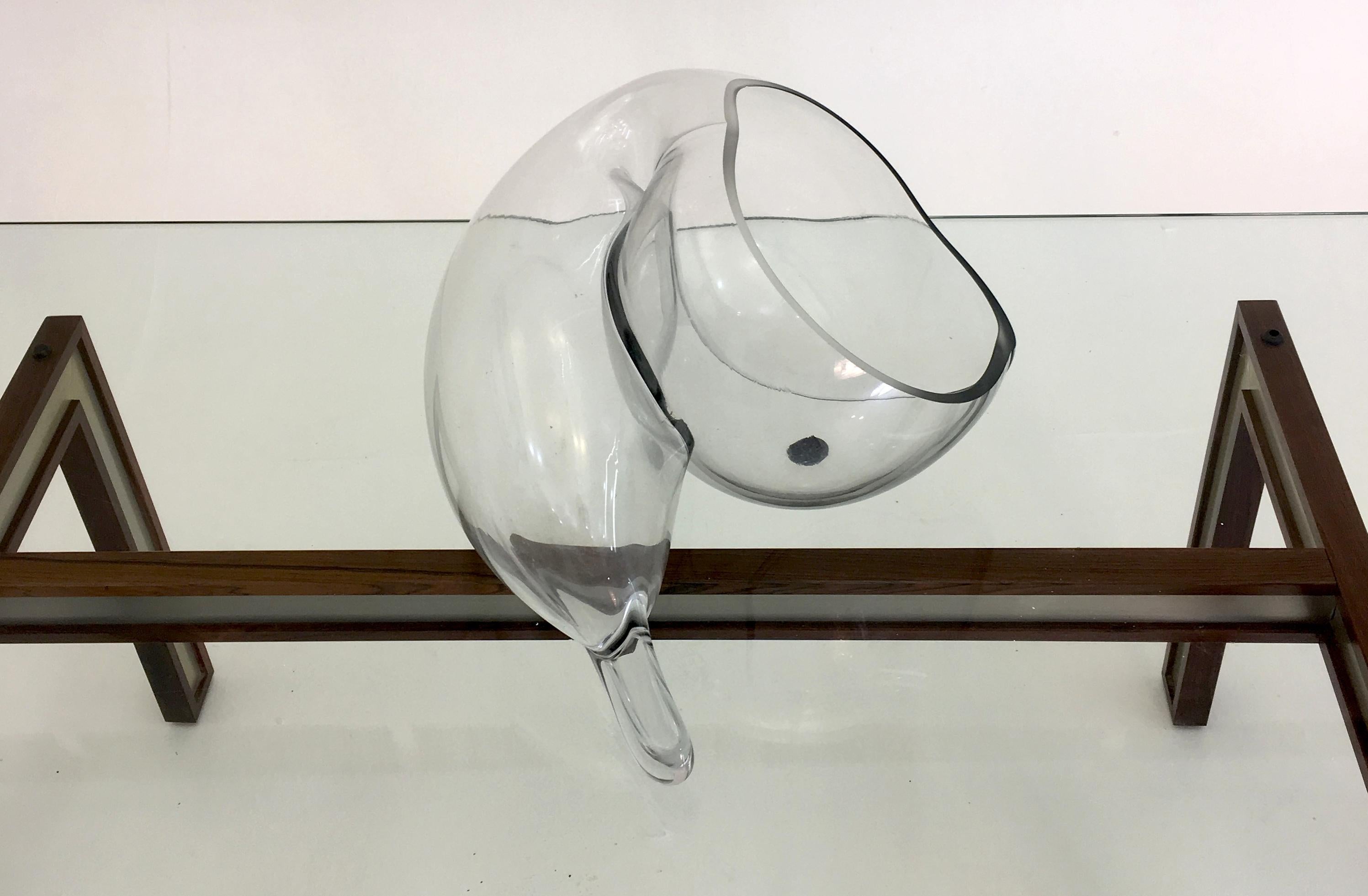 John Bingham, Glassblower, Artist
circa 1980
Handblown glass Santa Fe, New Mexico, USA
Measures: 8 tall x 17 wide x 13 inches deep.

One of 2 pieces by this artist we have listed. We have a small and a large available. Hand blown free form