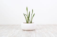 Large John Follis "Tire" White Glaze Planter for Architectural Pottery