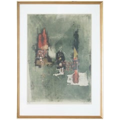 Large Johnny Friedlaender Etching and Aquatint, circa 1966